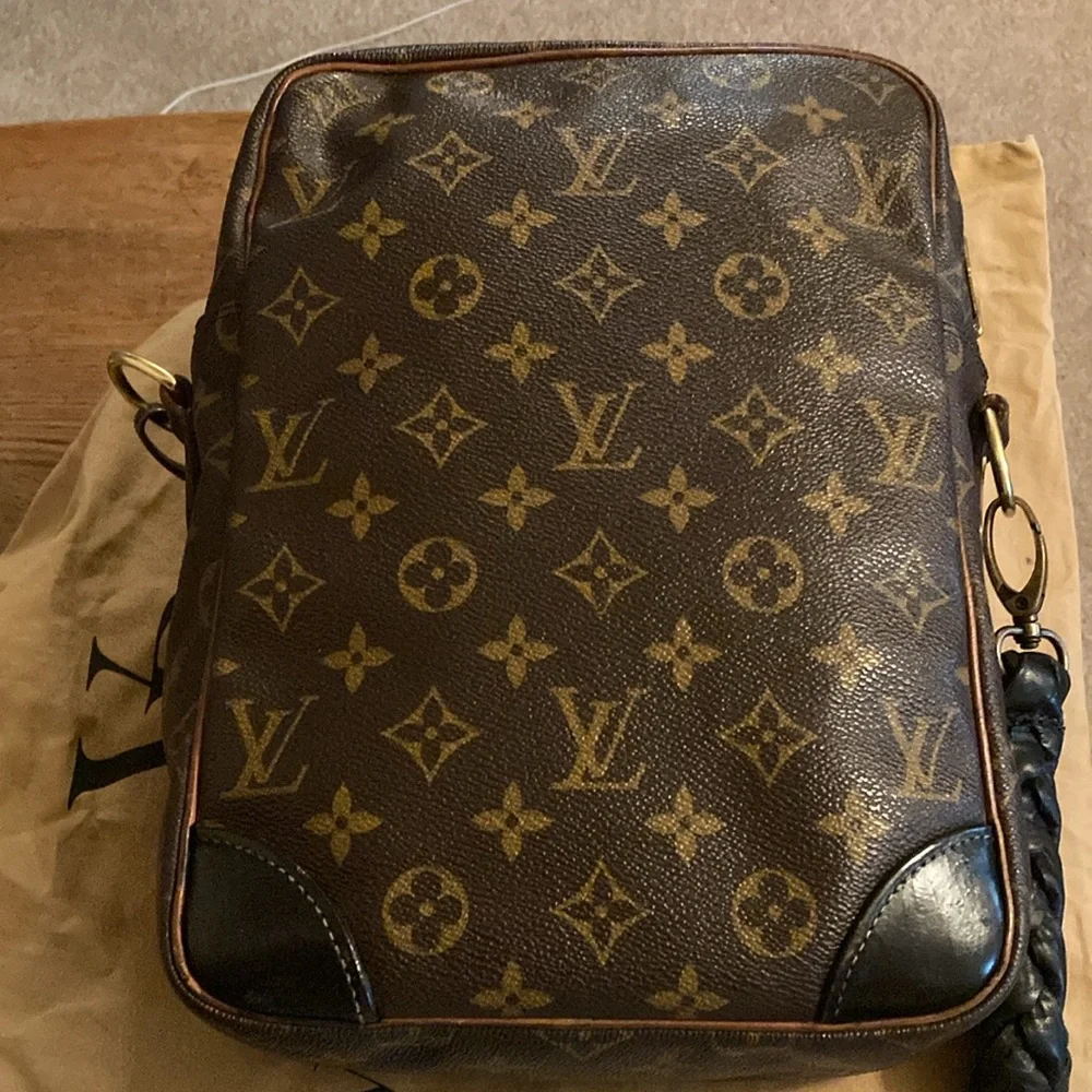 Vintage Boho Louis Vuitton Bag w/Hand Braided Crossbody Strap & Dust Bag